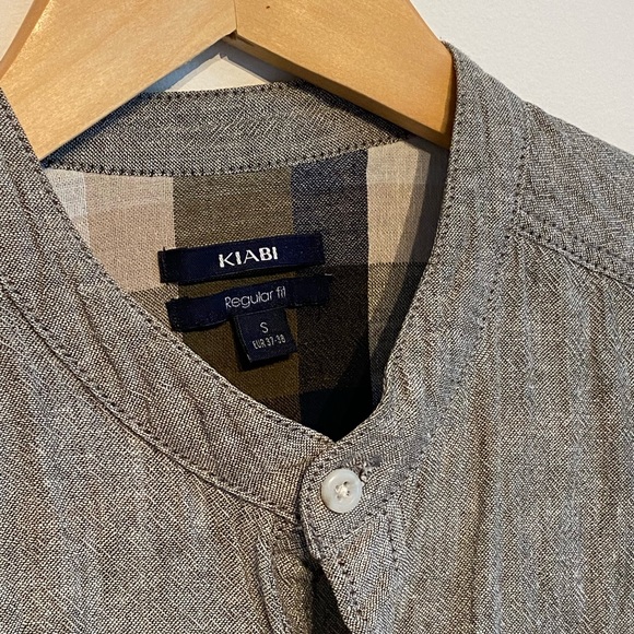 Band collar grey shirt - Picture 4 of 5